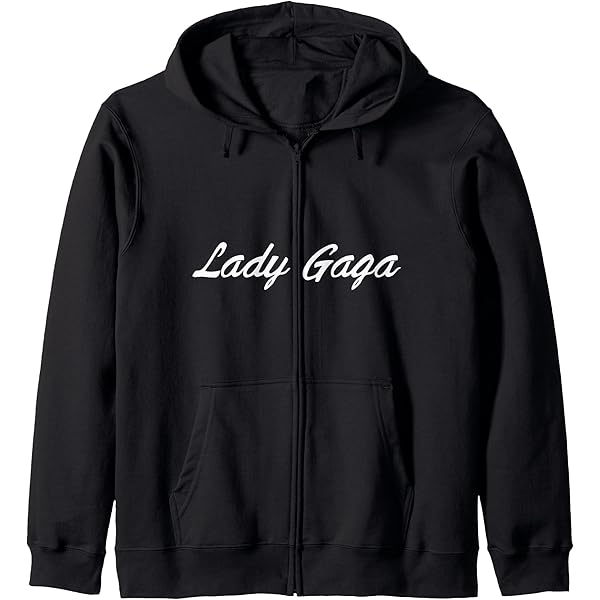 Amazon.com: Lady Gaga Official Script Zip Hoodie : Clothing, Shoes